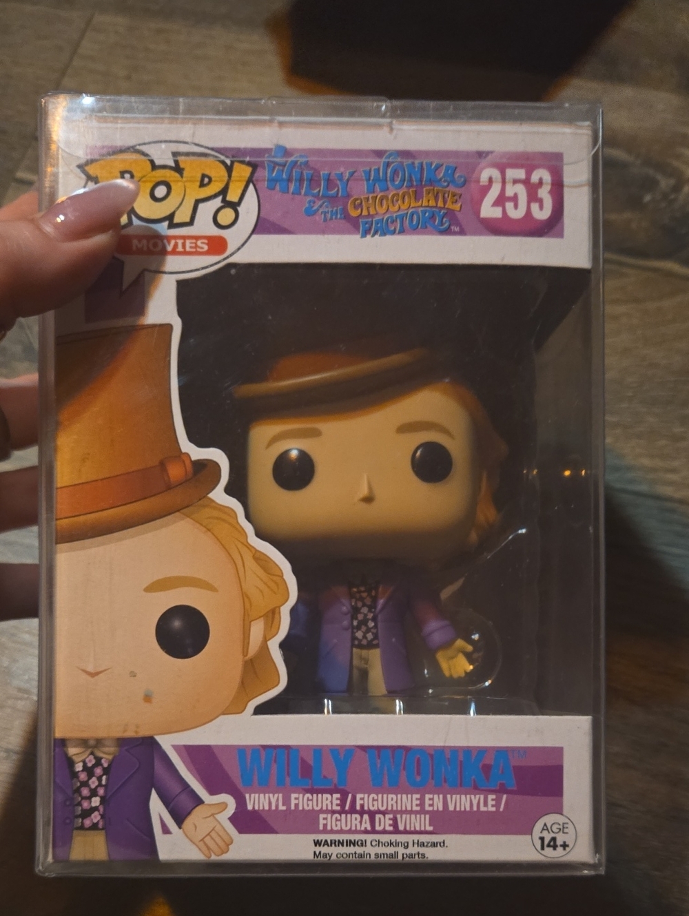 Funko Willy Wonka Vinyl Figure with Purple Jacket and Brown Hat